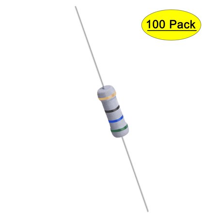 Uxcell 100Pcs 1W 1 Watt Metal Oxide Film Resistor Axile 56 Ohm ±5% Tolerance