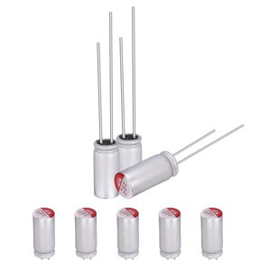 Uxcell 560uF 6.3V Solid Electrolytic Capacitor, 50 Pack 5x11mm Aluminum Solid Electrolytic Capacitor Assortment for PCB Repair Electronics Audio Low ESR Motherboard Graphics Card Caps