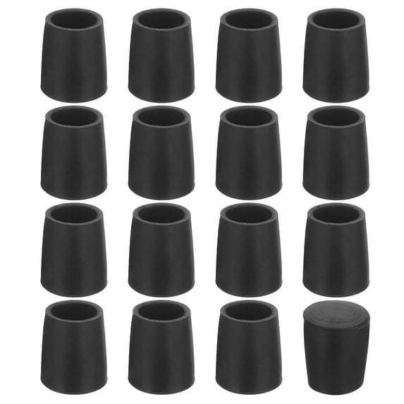 Uxcell 56Pcs Chair Leg Caps, 8mm (1/3 Inch) Non-Marking Chair Leg Tips Non-Slip Chair Leg Floor Protectors, Black