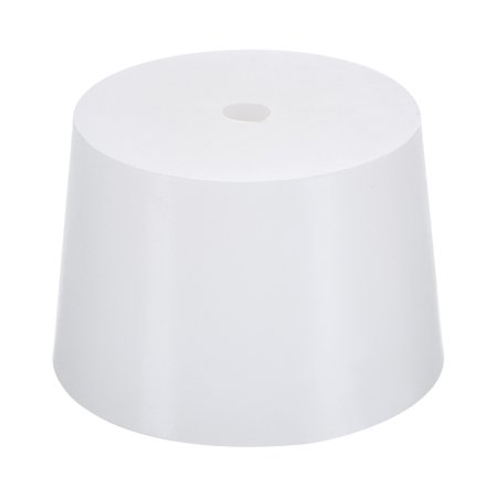 Uxcell 56mm to 66mm w Hole Silicone Rubber Tapered Plug White for Powder Coating, Painting