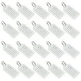 thumbnail image 1 of Uxcell 56x29mm Plastic Key Tags with Split Keyring White 20 Count, 1 of 4