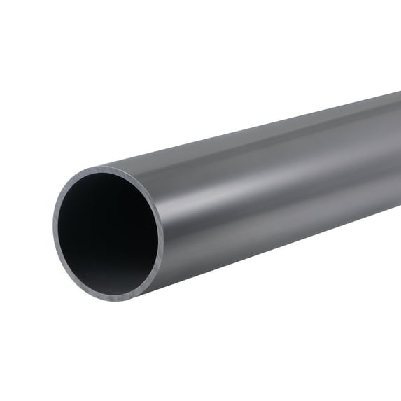 Uxcell Rigid Round Pipes High Impact for Water Pipes,Crafts,Cable Sleeve Light Grey 57mm x 63mm