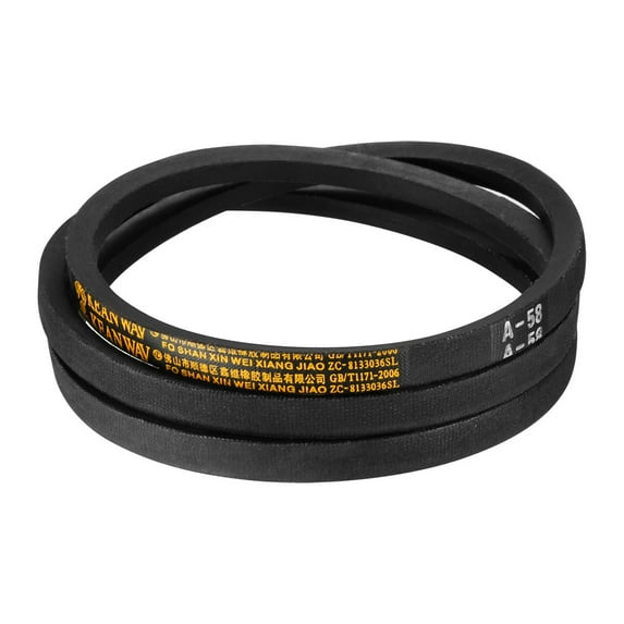 Uxcell 58" Drive V Belts Industrial Transmission Belts Rubber Black 1pcs