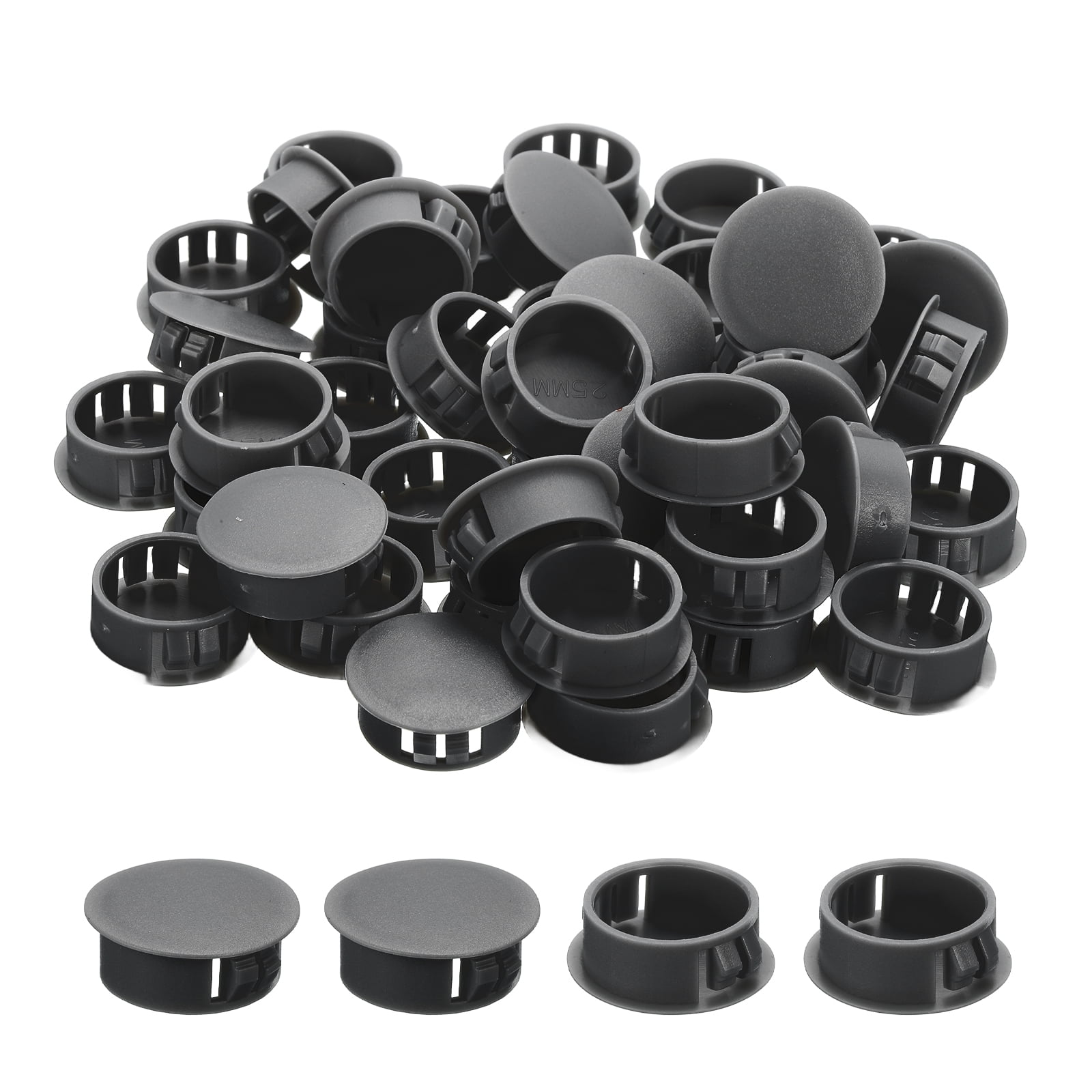 MECCANIXITY 500 Pcs Plastic Hole Plugs – 5mm Hole Covers For Cabinets, Furniture & Shelves – Black, Easy To Install
