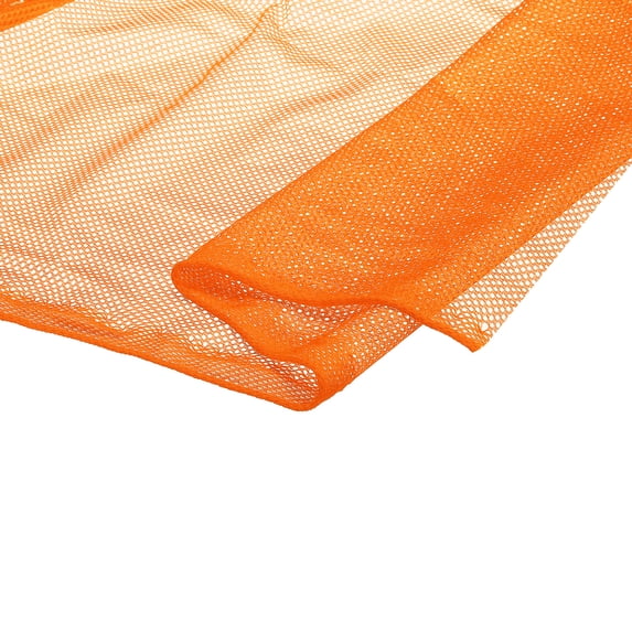 Uxcell 59" Mesh Fabric Slightly Stretchy for Backpack Pocket,Netting Bags, Clothes Net Light Orange 1 Yard