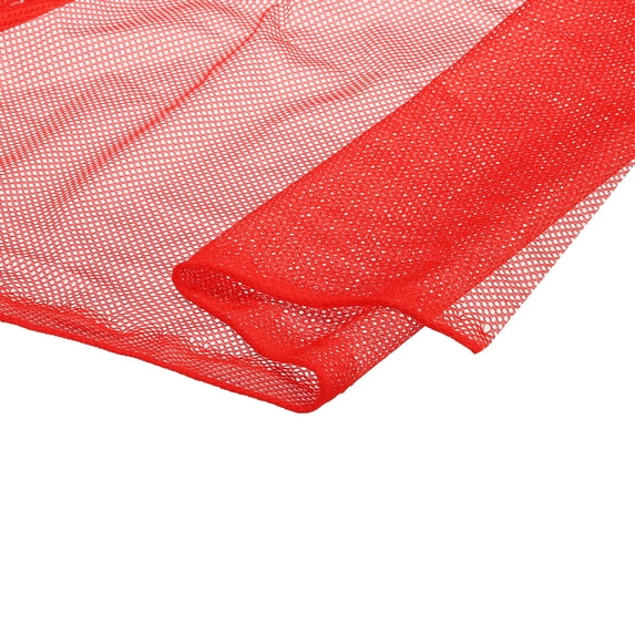 Uxcell 59" Mesh Fabric Slightly Stretchy for Backpack Pocket,Netting Bags, Clothes Net Light Red 4 Yard