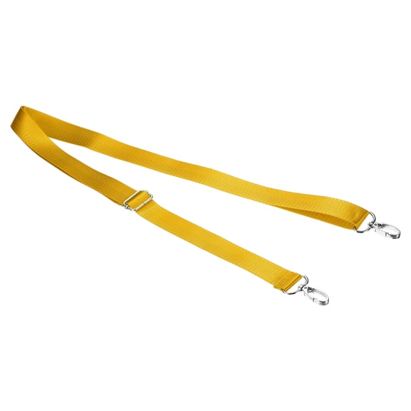 Uxcell 59" Shoulder Strap, 0.98" Width Nylon Adjustable Replacement Strap with Metal Swivel Hooks, Yellow