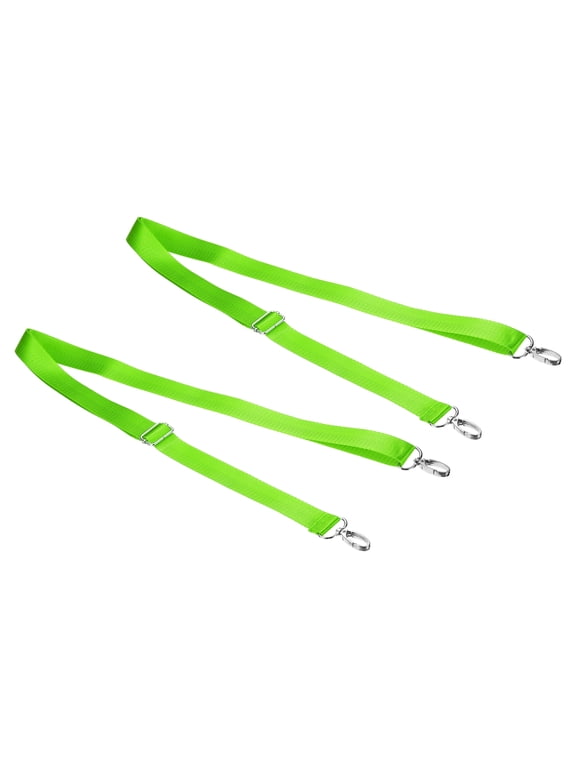 59" Shoulder Strap, 2 Pcs 0.98" Width Nylon Adjustable Replacement Strap with Swivel Hooks, Fluorescent Green