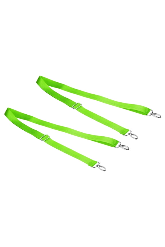 59" Shoulder Strap, 2 Pcs 0.98" Width Nylon Adjustable Replacement Strap with Swivel Hooks, Fluorescent Green