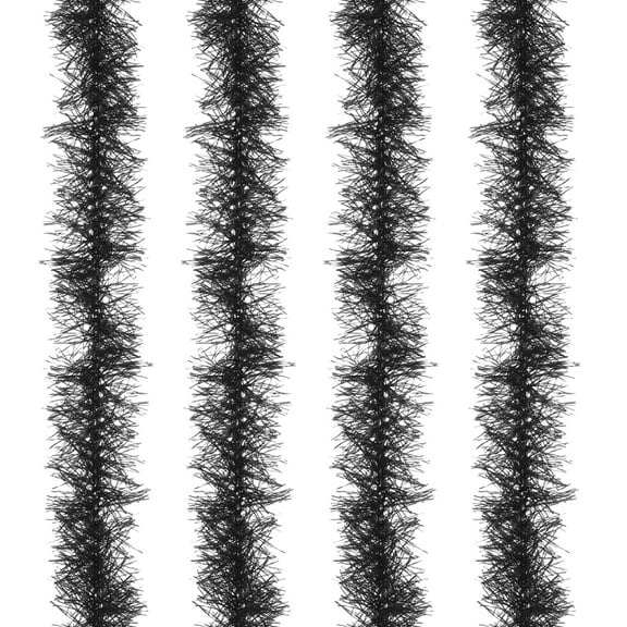 Uxcell 5Ft Feather Boa, 4Pcs Artificial Fluffy Feather Boas Party Decorations for DIY Crafts, Wedding Costume, Christmas, Concert, Halloween, Home Decor, Black