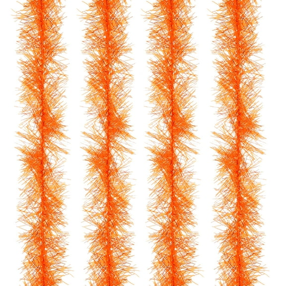 Uxcell 5Ft Feather Boa, 4Pcs Artificial Fluffy Feather Boas Party Decorations for DIY Crafts, Wedding Costume, Christmas, Concert, Halloween, Home Decor, Orange Yellow