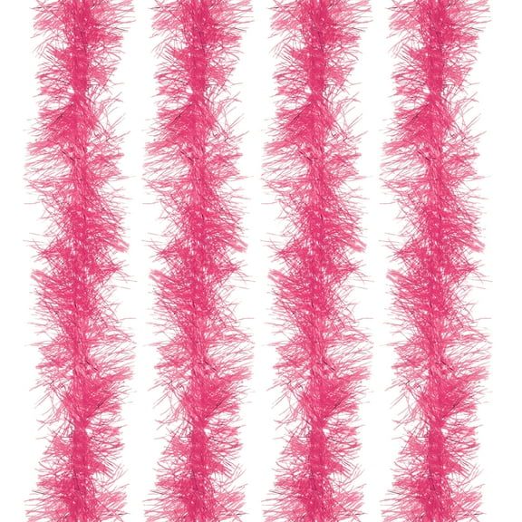 Uxcell 5Ft Feather Boa, 4Pcs Artificial Fluffy Feather Boas Party Decorations for DIY Crafts, Wedding Costume, Christmas, Concert, Halloween, Home Decor, Pink