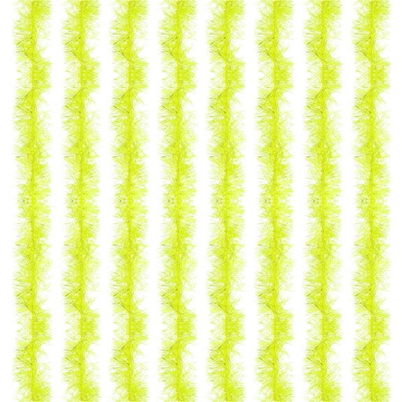 Uxcell 5Ft Feather Boa, 8 Pcs Artificial Fluffy Feather Boas Party Decorations for DIY Crafts, Wedding Costume, Christmas, Concert, Halloween, Home Decor, Fluorescent Yellow