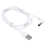 Uxcell 5Ft USB to DC 5.5x2.5mm Barrel Jack Power Cable, Wire Adapter Connector Charging Cord, White