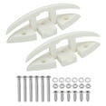 thumbnail image 1 of Uxcell 5Inch Boat Folding Cleat Flip-up Dock Cleat Dock Mooring Cleat with Screws, White 2 Pack, 1 of 6