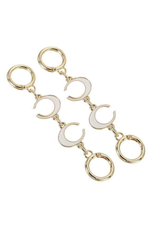 5Inch Women Purse Strap Extender, 2Pcs Bag Extenders Replacement Chain for Handbags Accessories, White