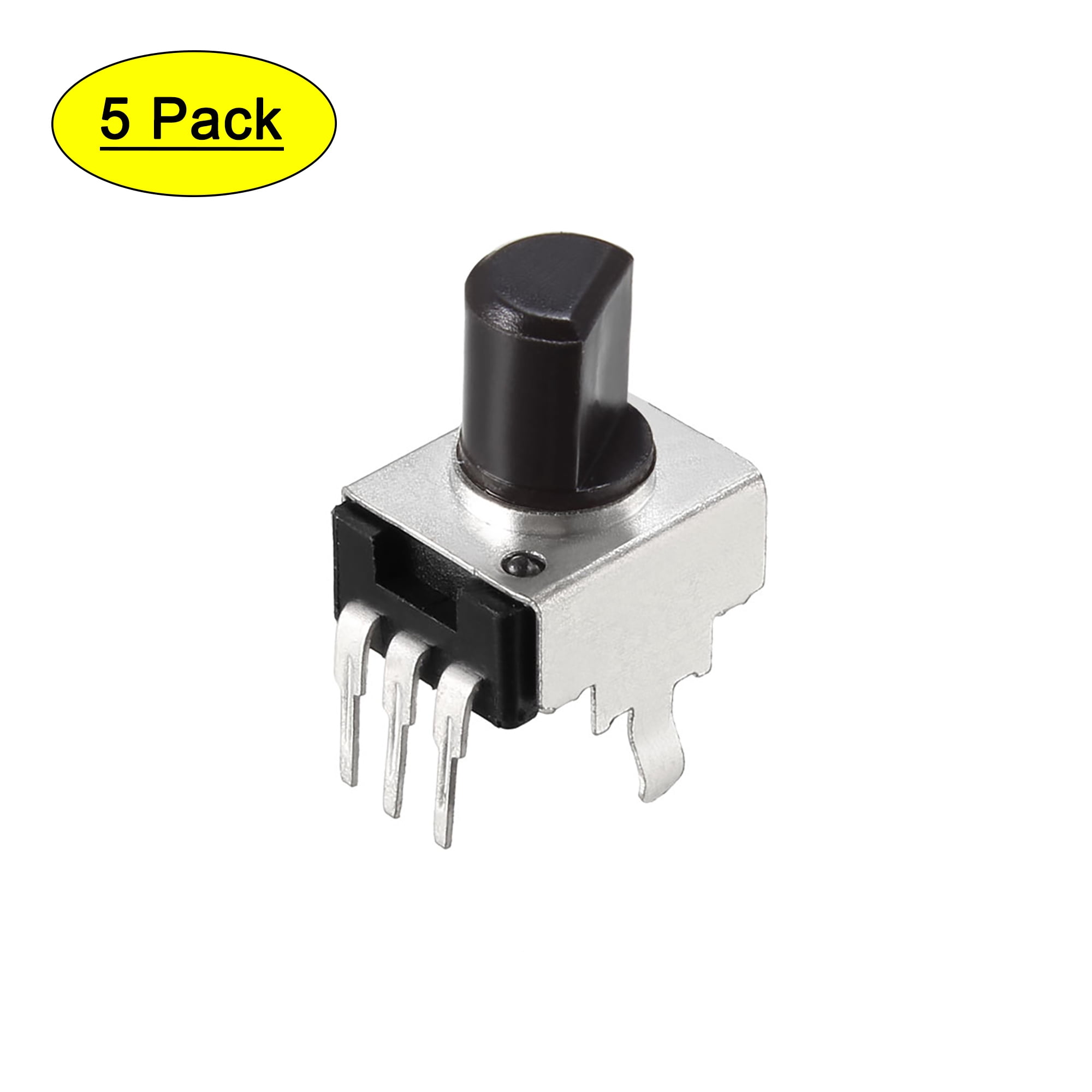 Uxcell 5K Ohm Film Potentiometer Variable Resistors Single Turn Rotary ...