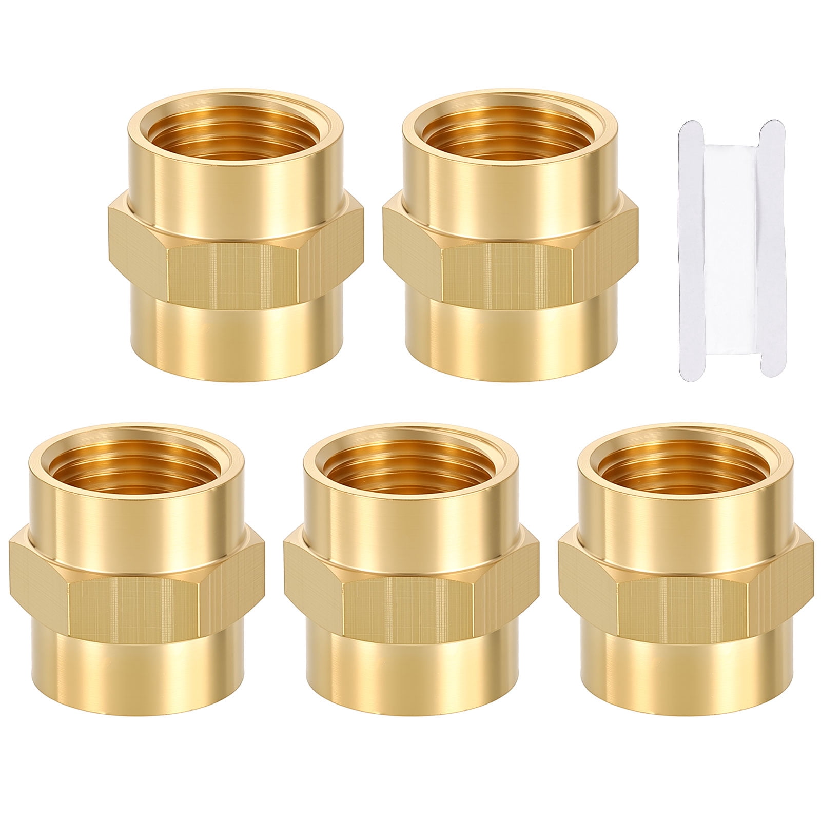 Shower Thread Uxcell 5PCS Brass Pipe Fitting, 1/2