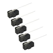 Uxcell 5PCS Z-15HW78-B 1NO + 1NC Long Steel Wire Lever Type Micro Switches