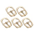 thumbnail image 1 of Uxcell 5Pack 0.5" Single Prong Belt Buckle Oval Center Bar Buckles for Leather Craft, Champagne, 1 of 7