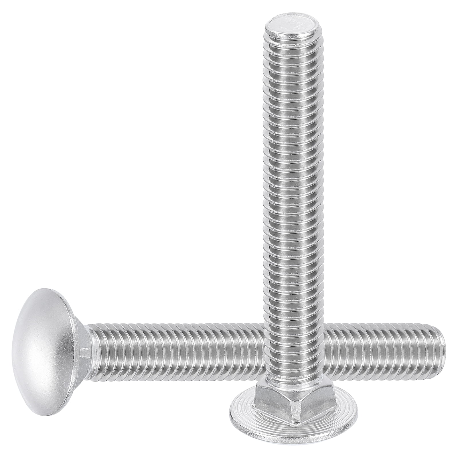 Uxcell 5Pack 1/2"-13x5-1/2" Stainless Steel Carriage Bolts Round Head Square Neck, Silver