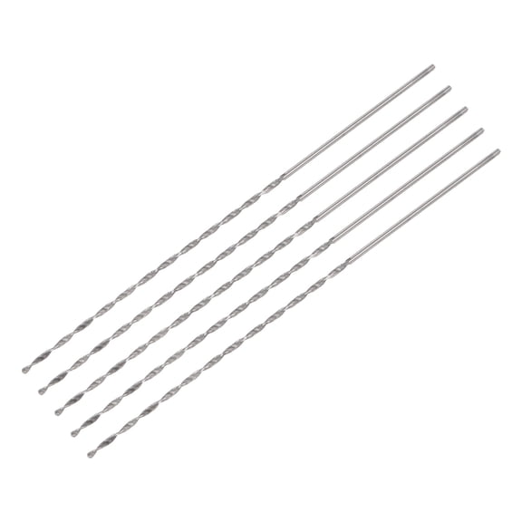 Uxcell 5Pack 1mm Mini Micro Twist Drill Bits, High-Speed Steel Extra Long Drill Bit 80mm