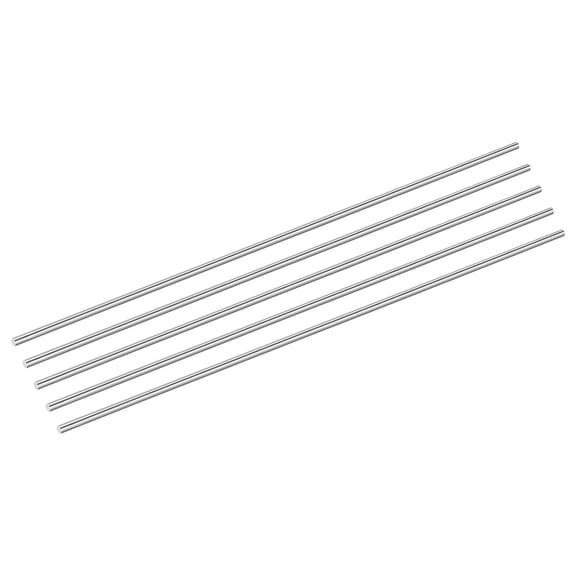 Uxcell 5Pack 304 Stainless Steel Rods, 1.5mm x 153mm Metal Solid Shaft Round Rod Lathe Bar Stock for Model Plane Cars Ship DIY Craft Metal Working
