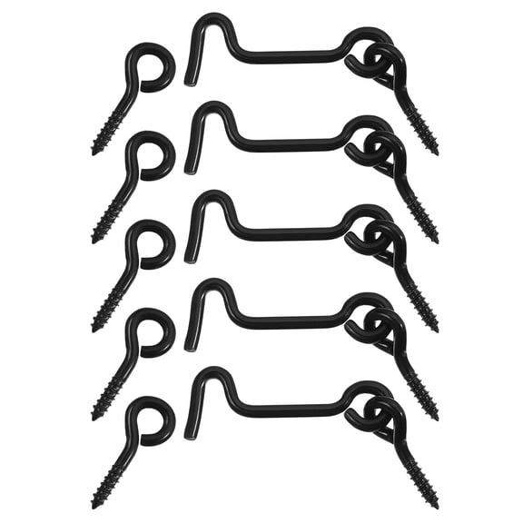 Uxcell Cabin Hook Eye Latch Gate Door Swivel for Wood Window Door Hook 2" 5pcs