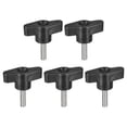 thumbnail image 1 of Uxcell 5Pack Metric 304 Stainless Steel Clamping Screw Knob T Shaped Thumb Screws M5 x 20mm, 1 of 5