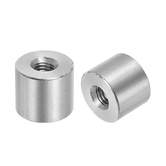 Uxcell 5Pack Round Connector Nuts, M8x15x20mm Coupling Nut Sleeve Rod Bar Stud Nut