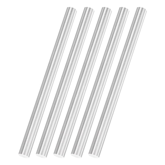 Uxcell 5Pack Round Steel Rods, 6.2mm x 100mm SKD11 Steel Solid Lathe Bar Stock Tool
