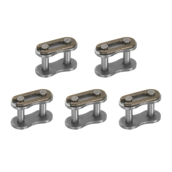 Uxcell 5Pcs 04B-1 Roller Chain Connecting Links 6mm Pitch Carbon Steel Master Connector Link for 04B-1 Chain