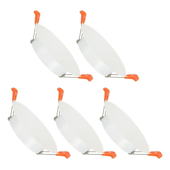 Uxcell 5Pcs 110mm/4.3" Diameter Metal Ceiling Hole Cover Plate, Downlight Hole Trim Wall Mount Decorative Cap Access Panel for 3.2-3.6inch Round Ceiling and Wall Openings, Matte White