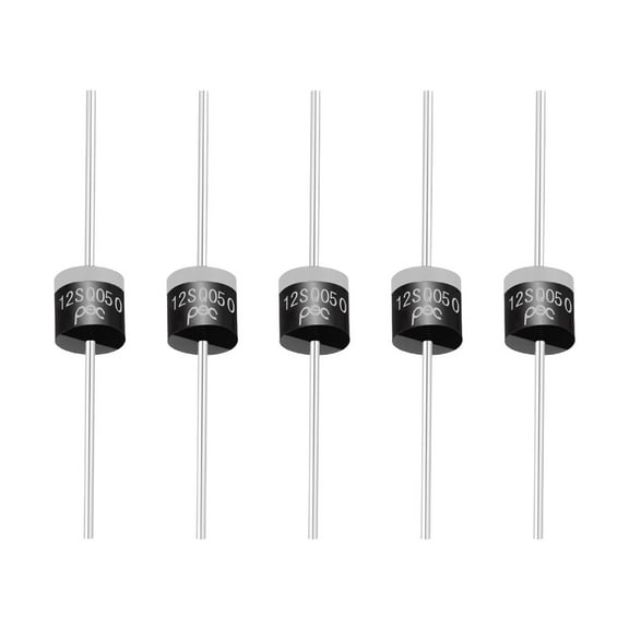 Uxcell 5Pcs 12SQ050 Schottky Rectifiers Diode, 12A 50V R-6 High Current Electronic Direct Plug-in Rectifiers Diodes