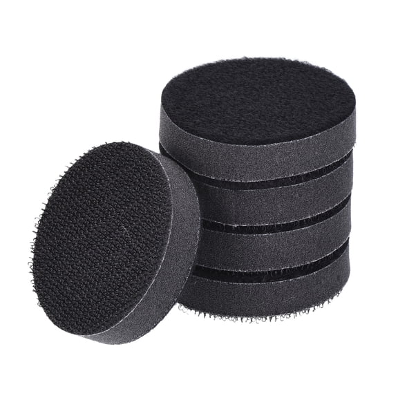 Uxcell 5Pcs 2 Inch Interface Pads, No Hole Foam Sanding Pads for Orbital Sander - Soft Density Hook & Loop Sponge Cushion Buffer Backing Pads for Woodworking Auto Metal Polishing