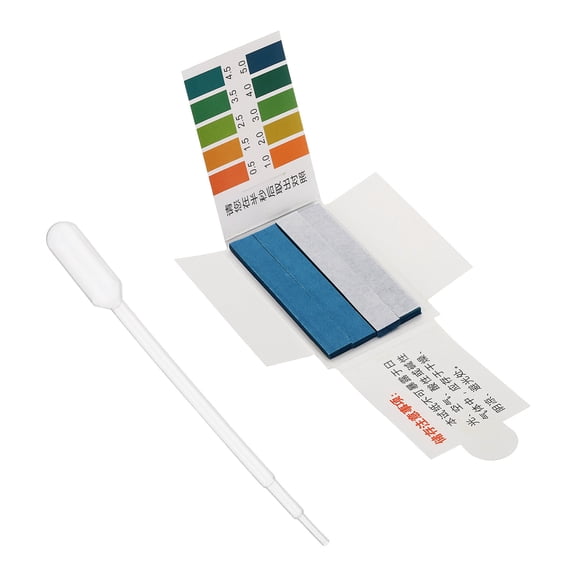 Uxcell 5Pcs/400 Strips PH 0.5-5 PH Test Strips with 5Pcs Test Droppers Green