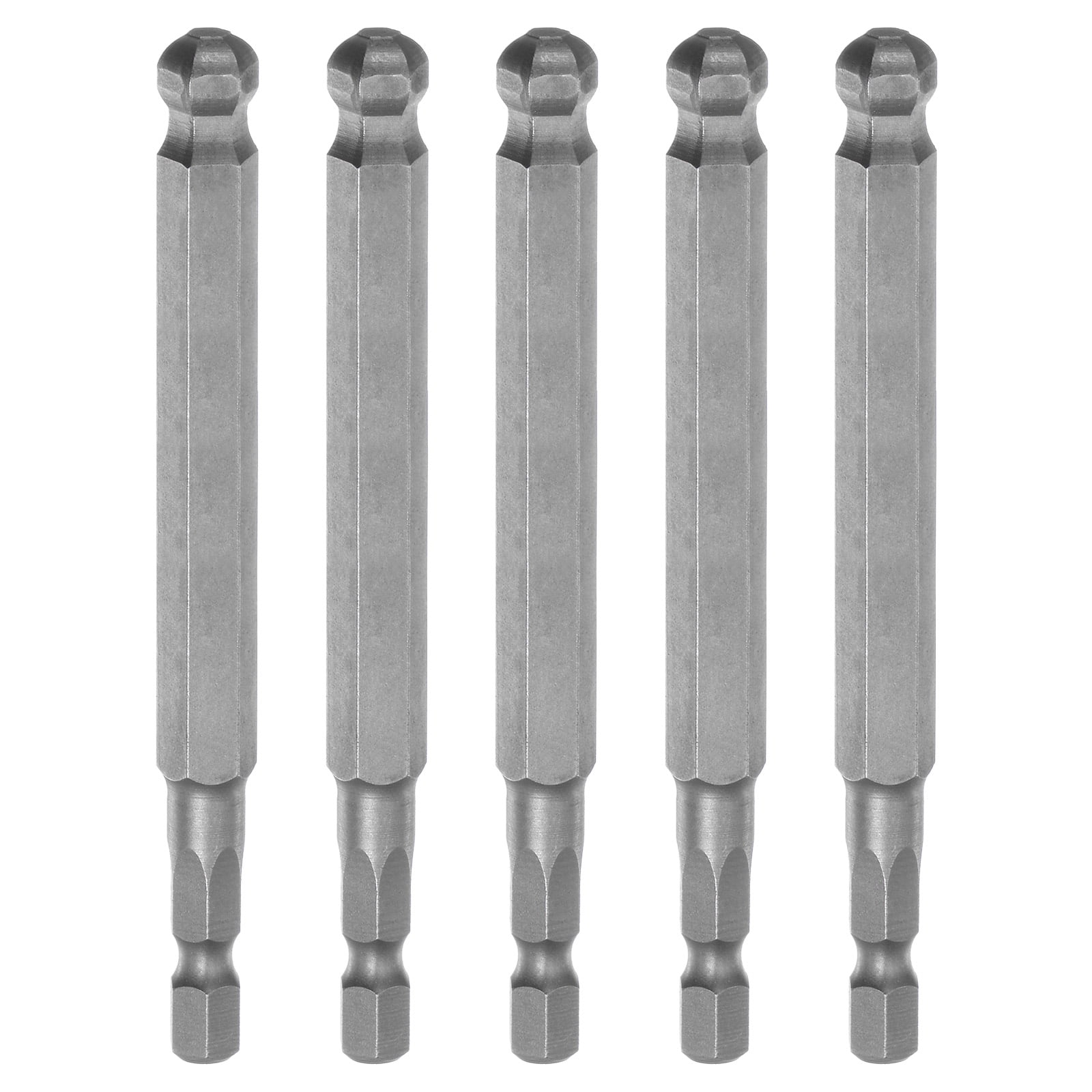Uxcell 5Pcs Ball End Hex Head Wrench Screwdriver Bit H8 1/4