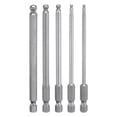thumbnail image 1 of Uxcell 5Pcs Ball End Hex Screwdriver Bit Set 4" Length Magnetic Hexagon Drill Bits, 1 of 6