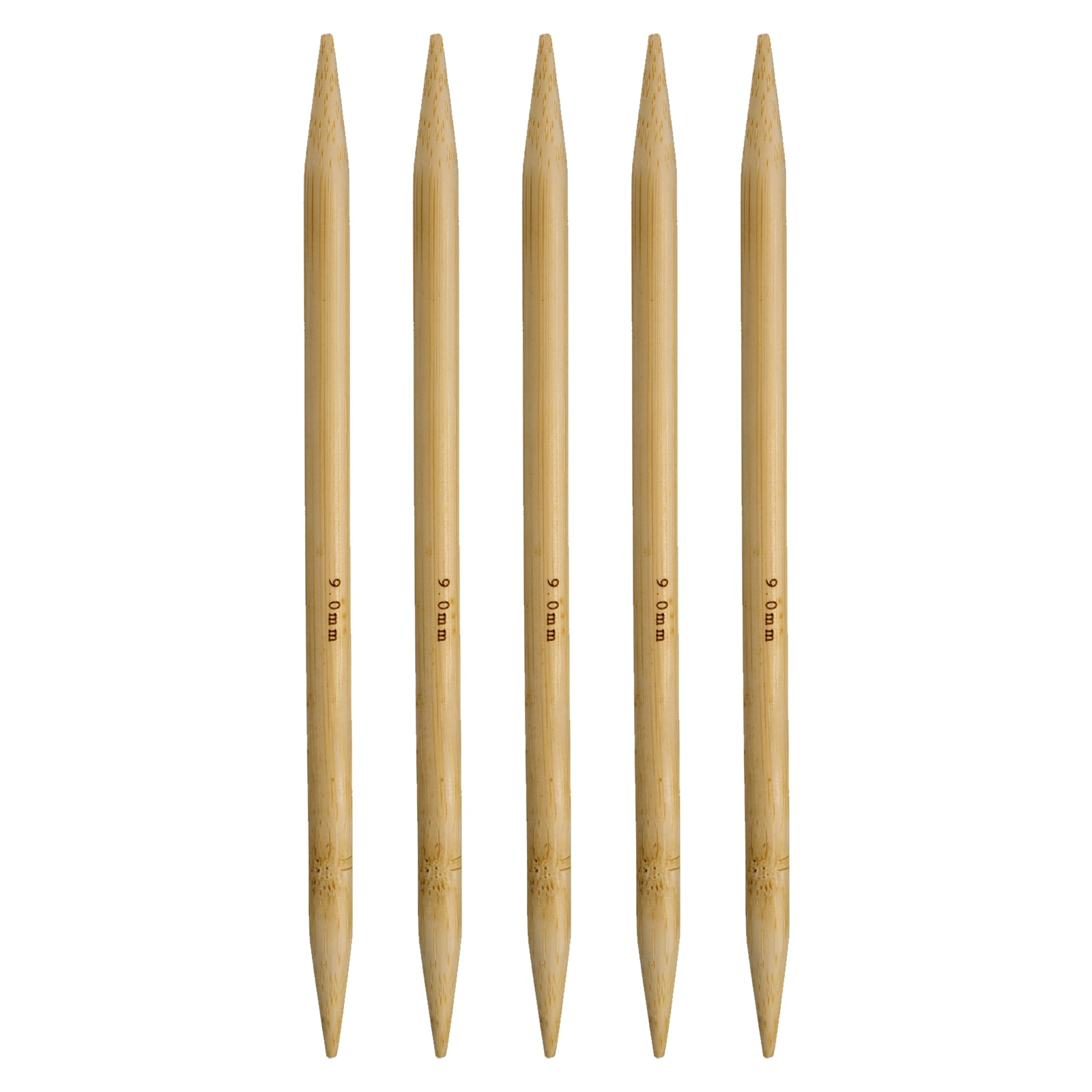 Uxcell 5Pcs Bamboo Knitting Needles Double Pointed US 13(9mm) 7.9 Inch