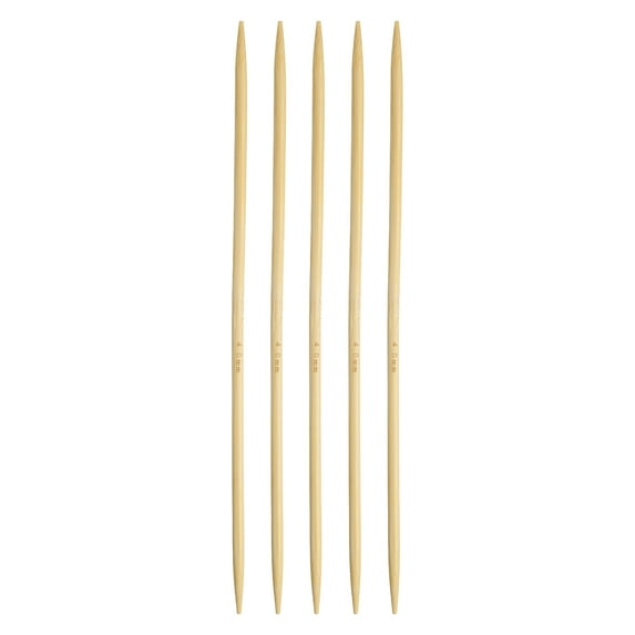 Uxcell 5Pcs Bamboo Knitting Needles Double Pointed US 6(4mm) 7.9 Inch(20cm) Straight for Handmade Creative DIY
