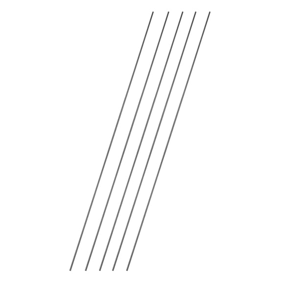 Uxcell 5Pcs Carbon Fiber Rods, 1mm Dia 305mm Length 0.04"x12" Solid Matte Round Bar Pole for RC Airplane Cars Model Kite Wing Tube Quadcopter Arm DIY Craft, Black