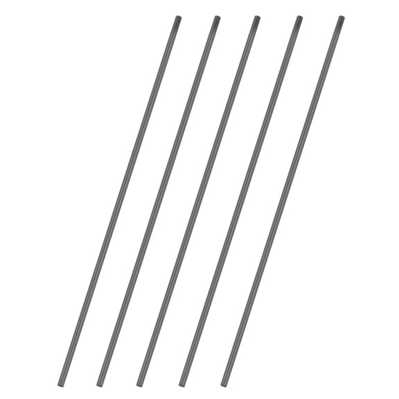 Uxcell 5Pcs Carbon Fiber Rods, 4mm Dia 305mm Length 0.16"x12" Solid Matte Round Bar Pole for RC Airplane Cars Model Kite Wing Tube Quadcopter Arm DIY Craft, Black
