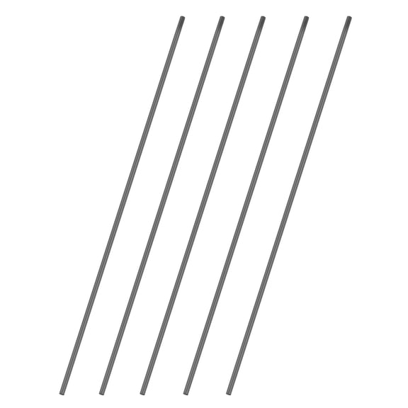 Uxcell 5Pcs Carbon Fiber Rods, 4mm Dia 356mm Length 0.16"x14" Solid Matte Round Bar Pole for RC Airplane Cars Model Kite Wing Tube Quadcopter Arm DIY Craft, Black