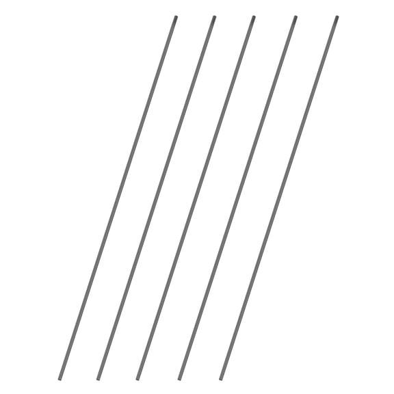 Uxcell 5Pcs Carbon Fiber Rods, 4mm Dia 508mm Length 0.16"x20" Solid Matte Round Bar Pole for RC Airplane Cars Model Kite Wing Tube Quadcopter Arm DIY Craft, Black