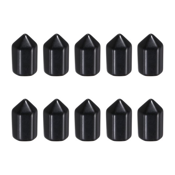 Uxcell 5Pcs Crystals Wands, Black Obsidian Natural Hexagonal Crystal for Chakra Meditation Wire Wrapping Home Decor Bulk Rough Stone Collection, 15 x 25mm