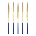thumbnail image 1 of Uxcell 5Pcs Diamond File 4 x 160mm 120 Grit Diamond Needle Gold Files for Metal Glass Wood Stone Grinding Polishing Engraving, Half-Round, 1 of 7
