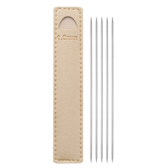 Uxcell 5Pcs Extra Fine Knitting Needles 1.8mm/0.07" Diameter 14cm Length Mini Double Pointed