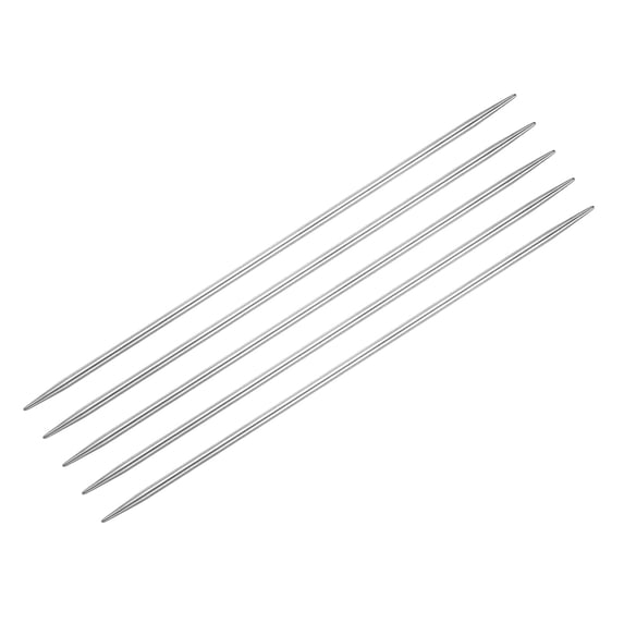 Uxcell 5Pcs Knitting Needle 2.5mm Diameter 5.9 Inches Length Stainless Steel