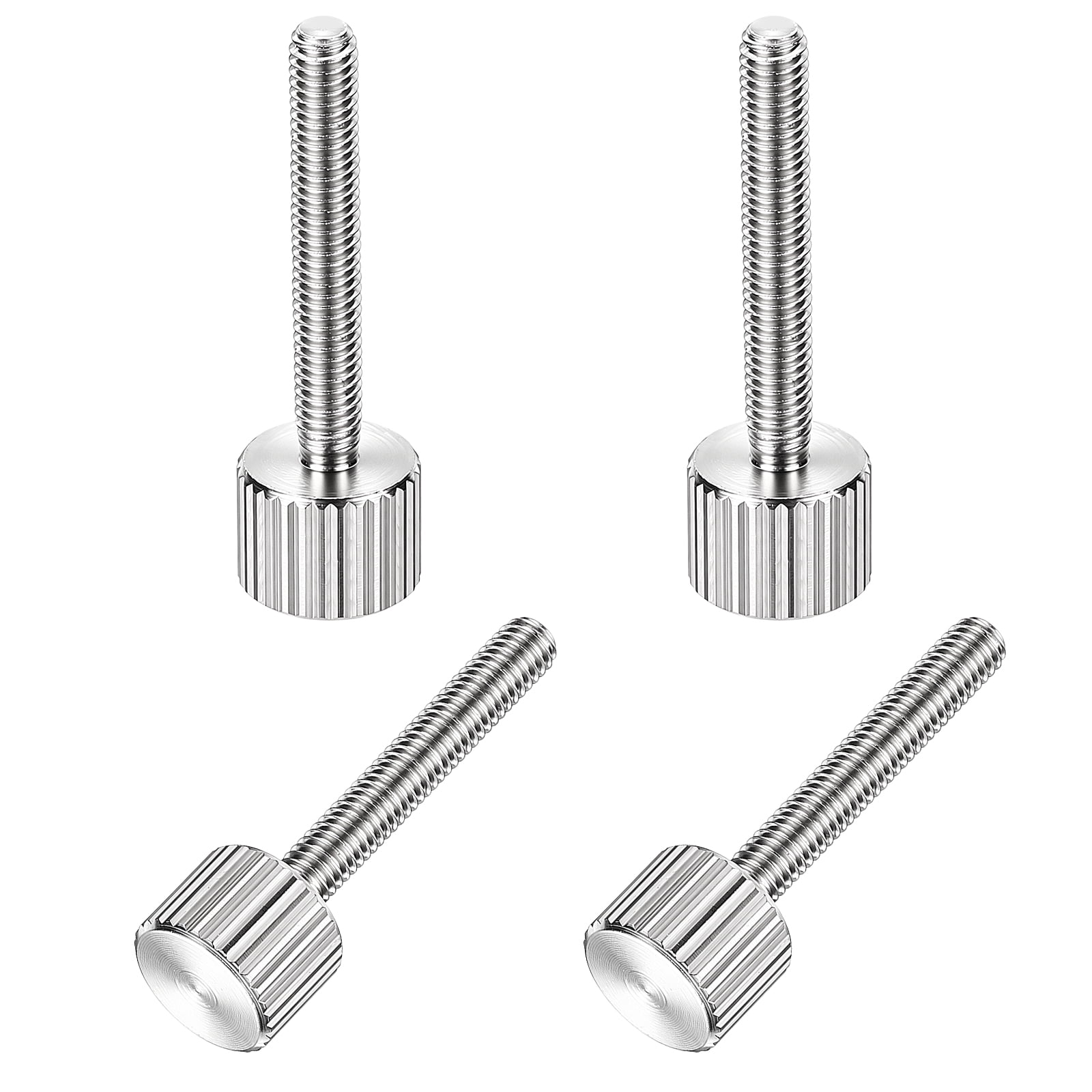 Uxcell 5Pcs M3x25mm Knurled Thumb Screws, 304 Stainless Steel Flat Head ...