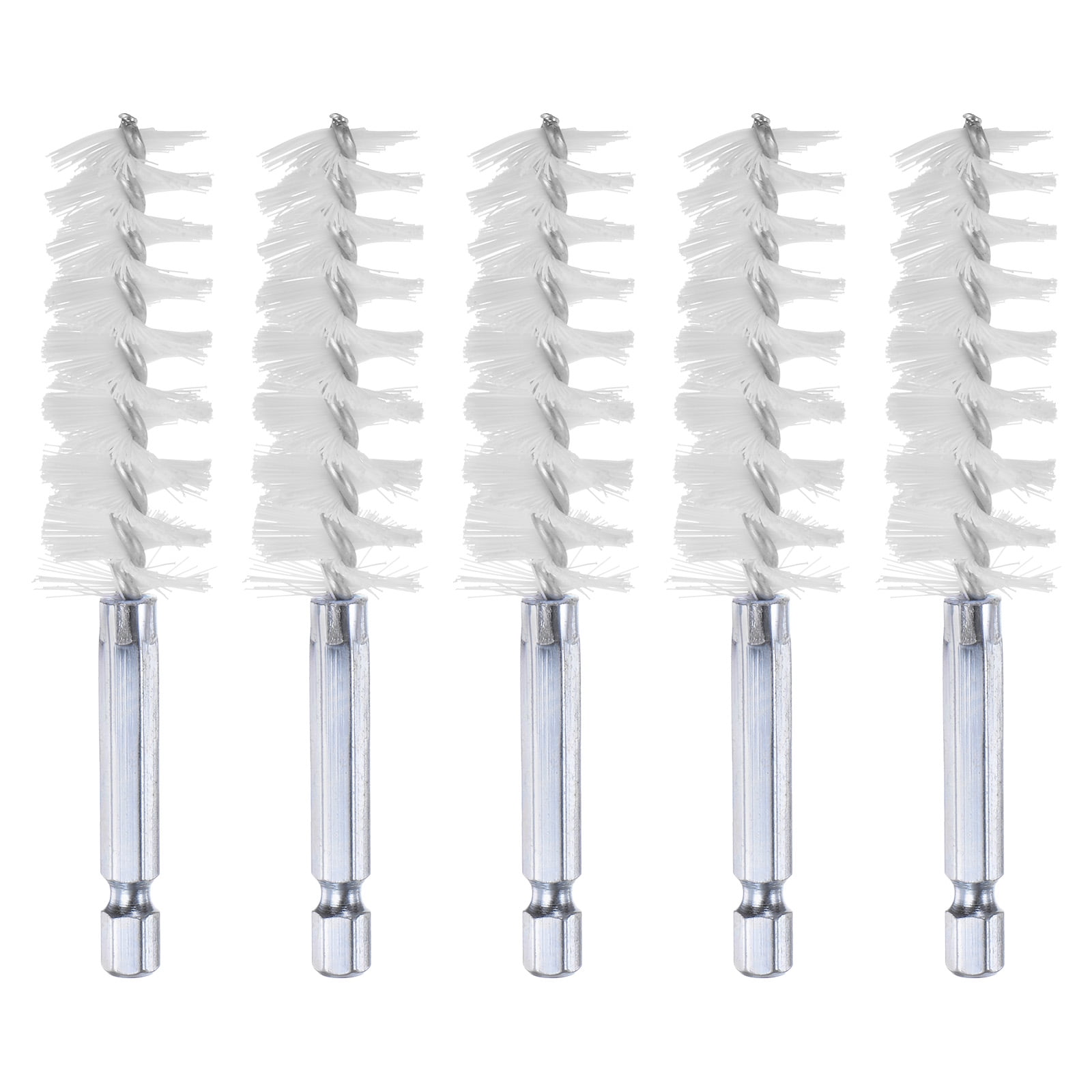 Uxcell 5Pcs Nylon Bore Brush 19mm Dia 4" Long Cleaning Twisted Wire